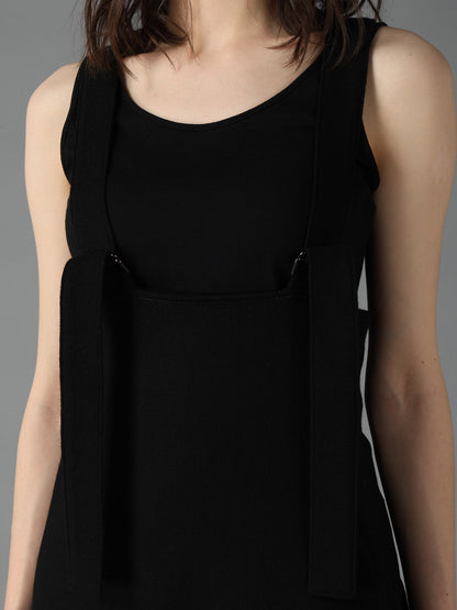 SOFT SPUN 1/14 JERSEY SUSPENDER DRAPE DRESS