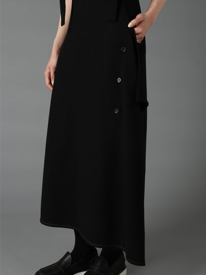 SOFT SPUN 1/14 JERSEY SUSPENDER DRAPE DRESS