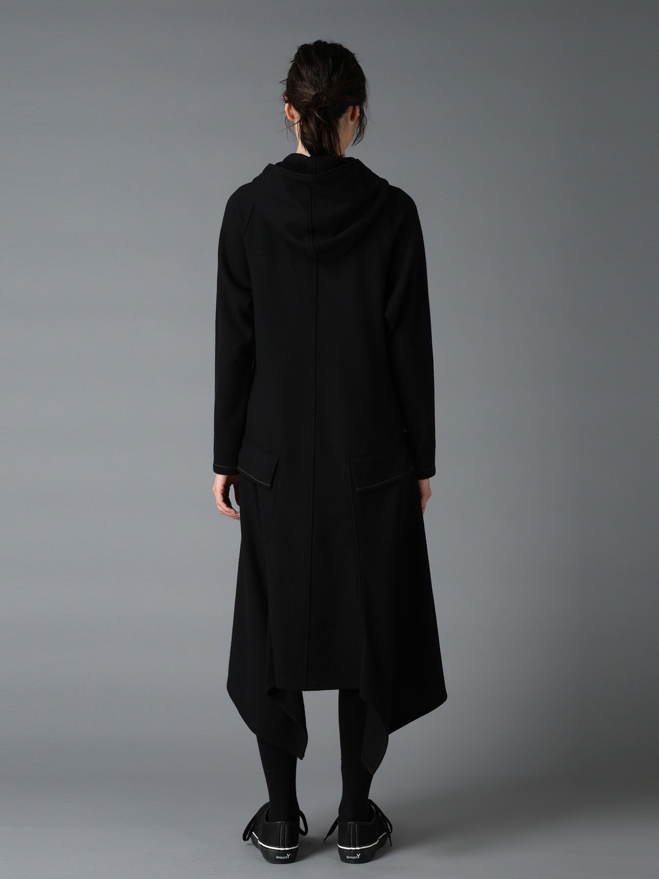 SOFT SPUN 1/14 JERSEY HOODED LONG DRESS – THE SHOP YOHJI YAMAMOTO
