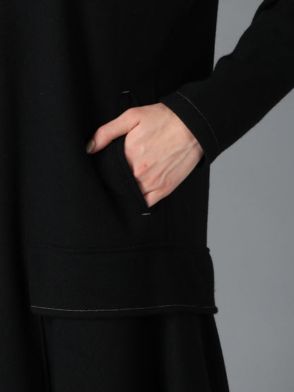 SOFT SPUN 1/14 JERSEY HOODED LONG DRESS