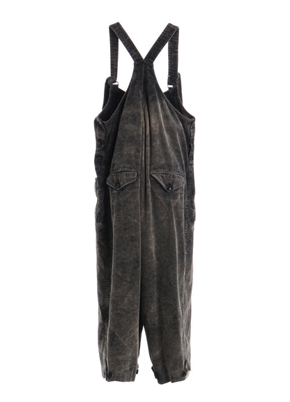 SULFUR-DYED CORDUROY CHEMICAL-BLEACH OVERALL