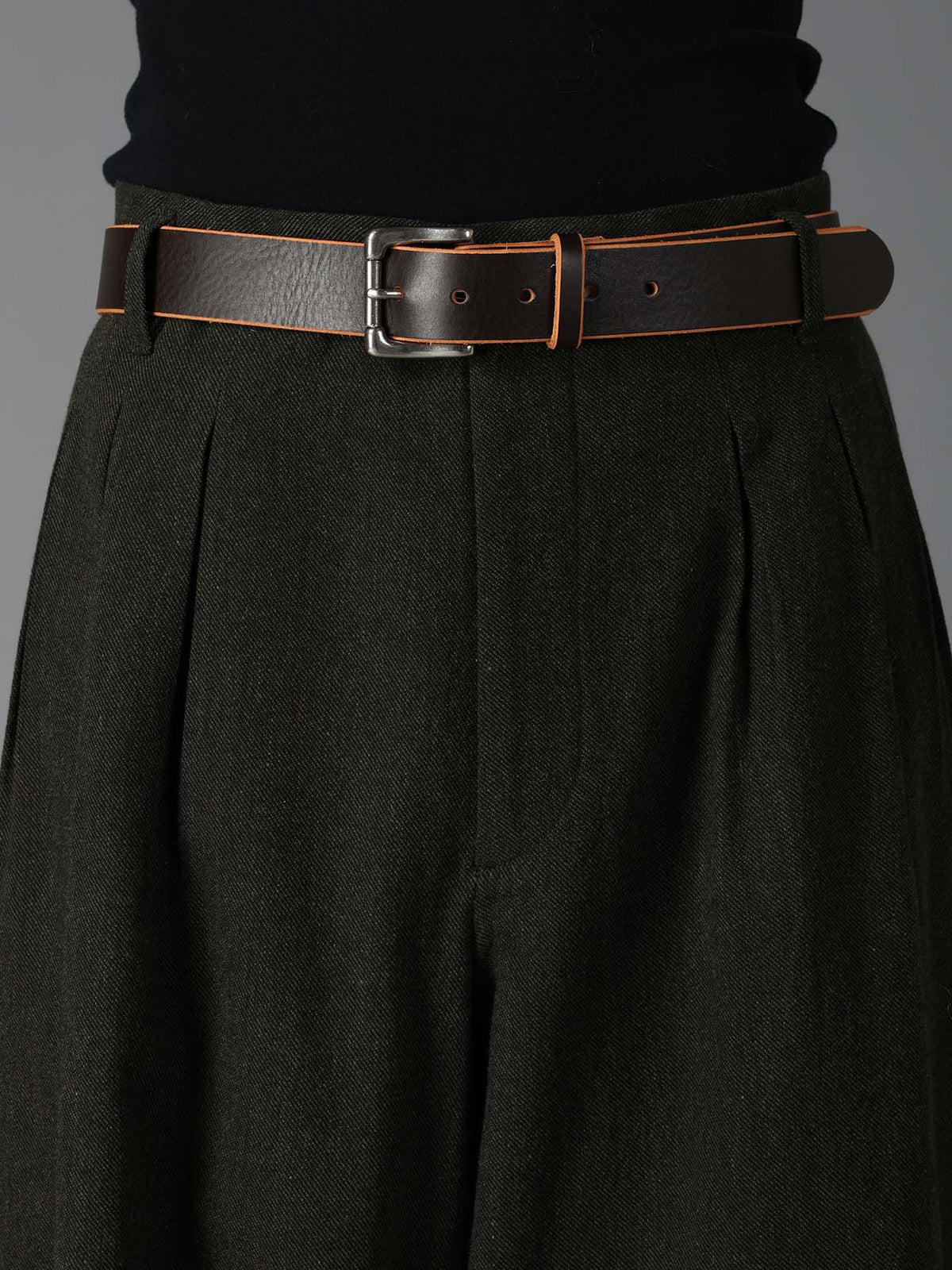 BROWN CORE LEATHER 35mm LEATHER BELT