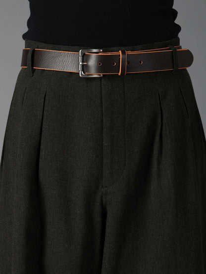 BROWN CORE LEATHER 35mm LEATHER BELT
