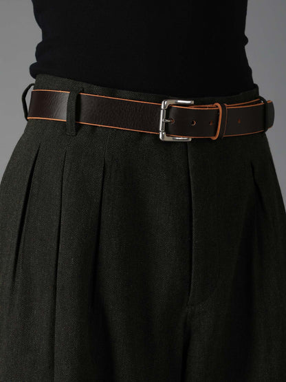 BROWN CORE LEATHER 35mm LEATHER BELT