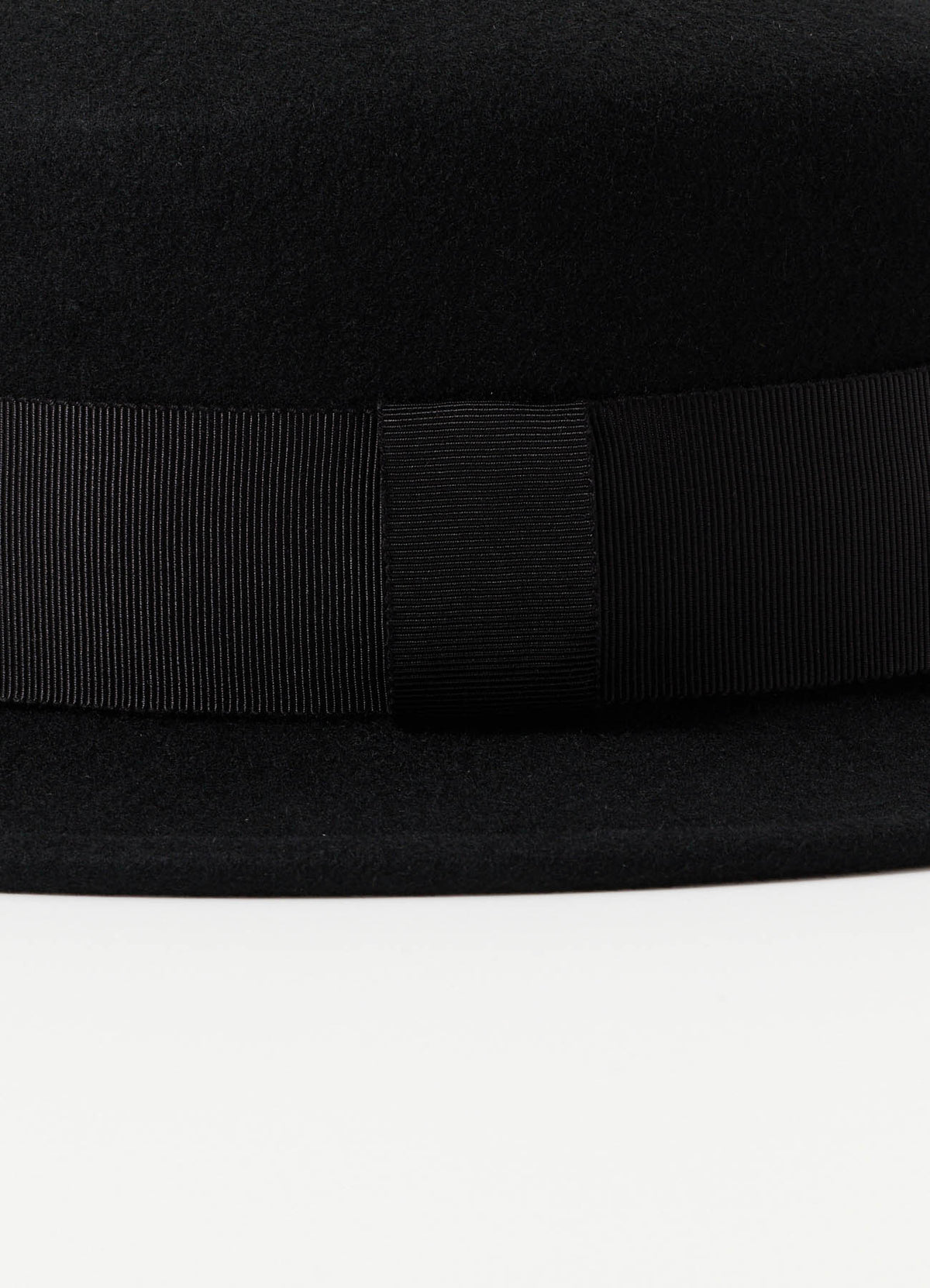 WOOL FELT FLAT CROWN HAT