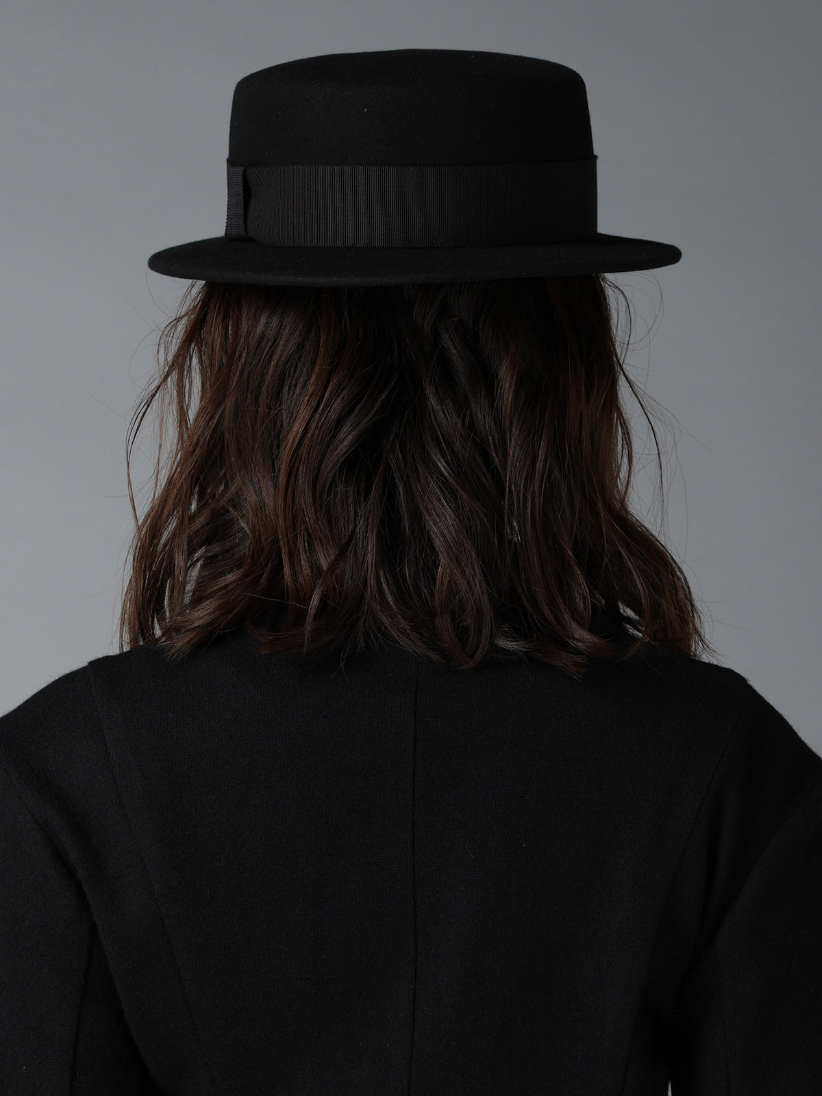 WOOL FELT FLAT CROWN HAT