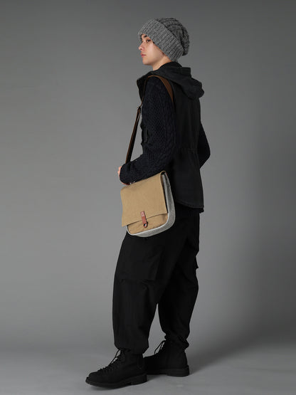 NO.8 CANVAS BIO FINISHED BREAD SHOULDER BAG