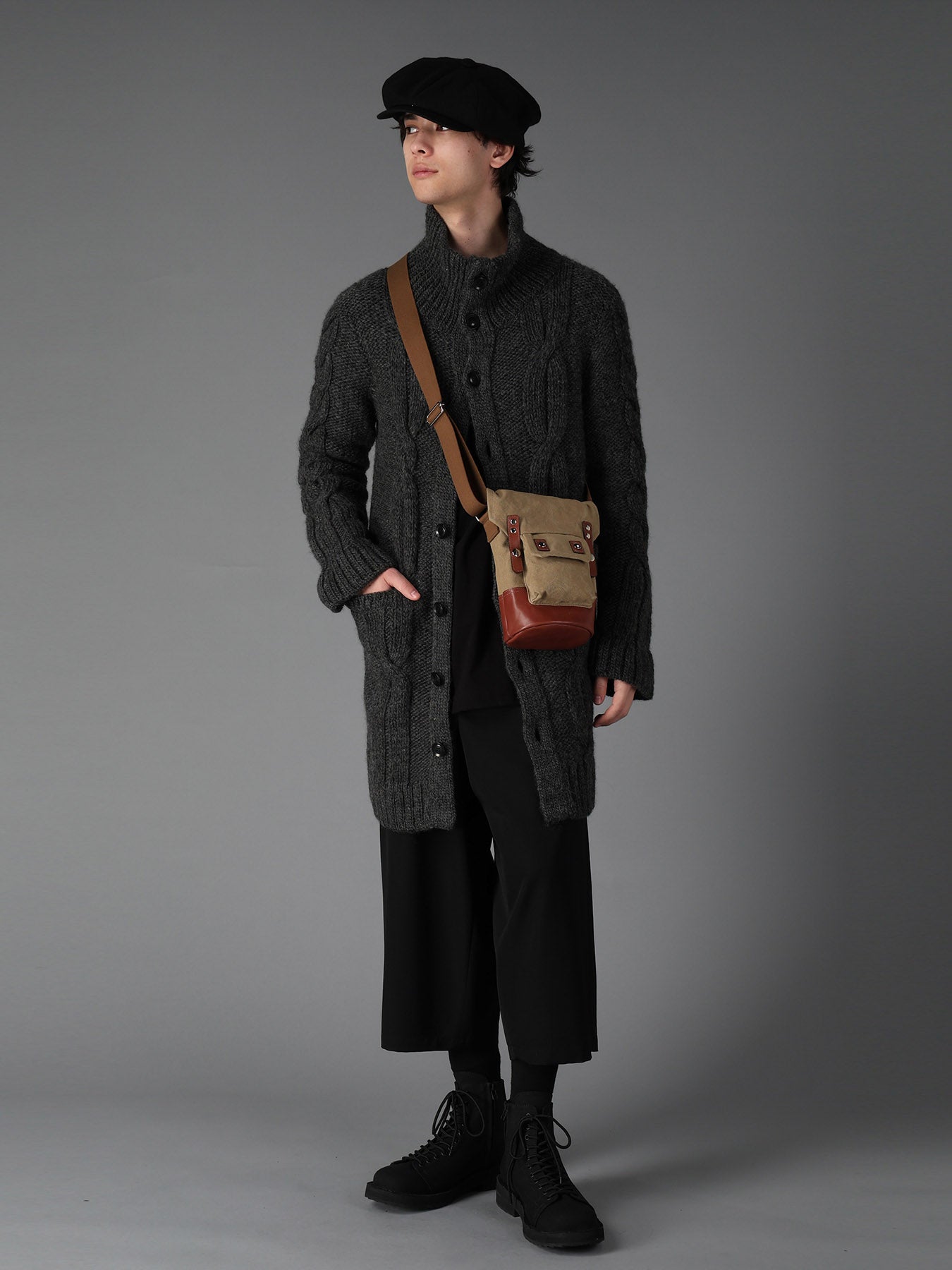 NO.8 CANVAS BIO FINISHED MINI SHOULDER BAG