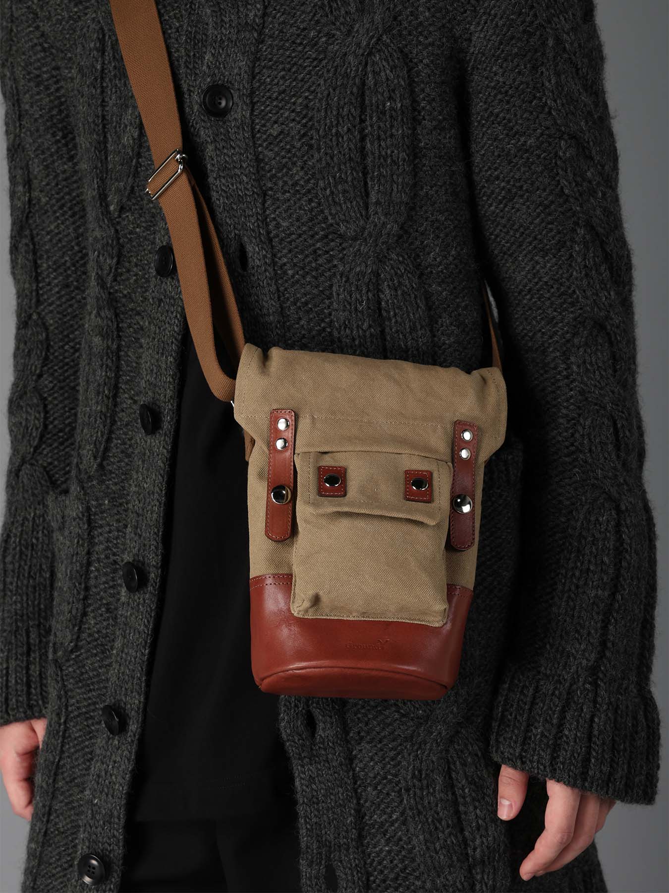 NO.8 CANVAS BIO FINISHED MINI SHOULDER BAG – THE SHOP YOHJI YAMAMOTO