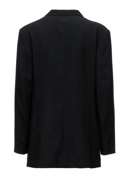 WOOL GABARDINE SIDE BELT JACKET