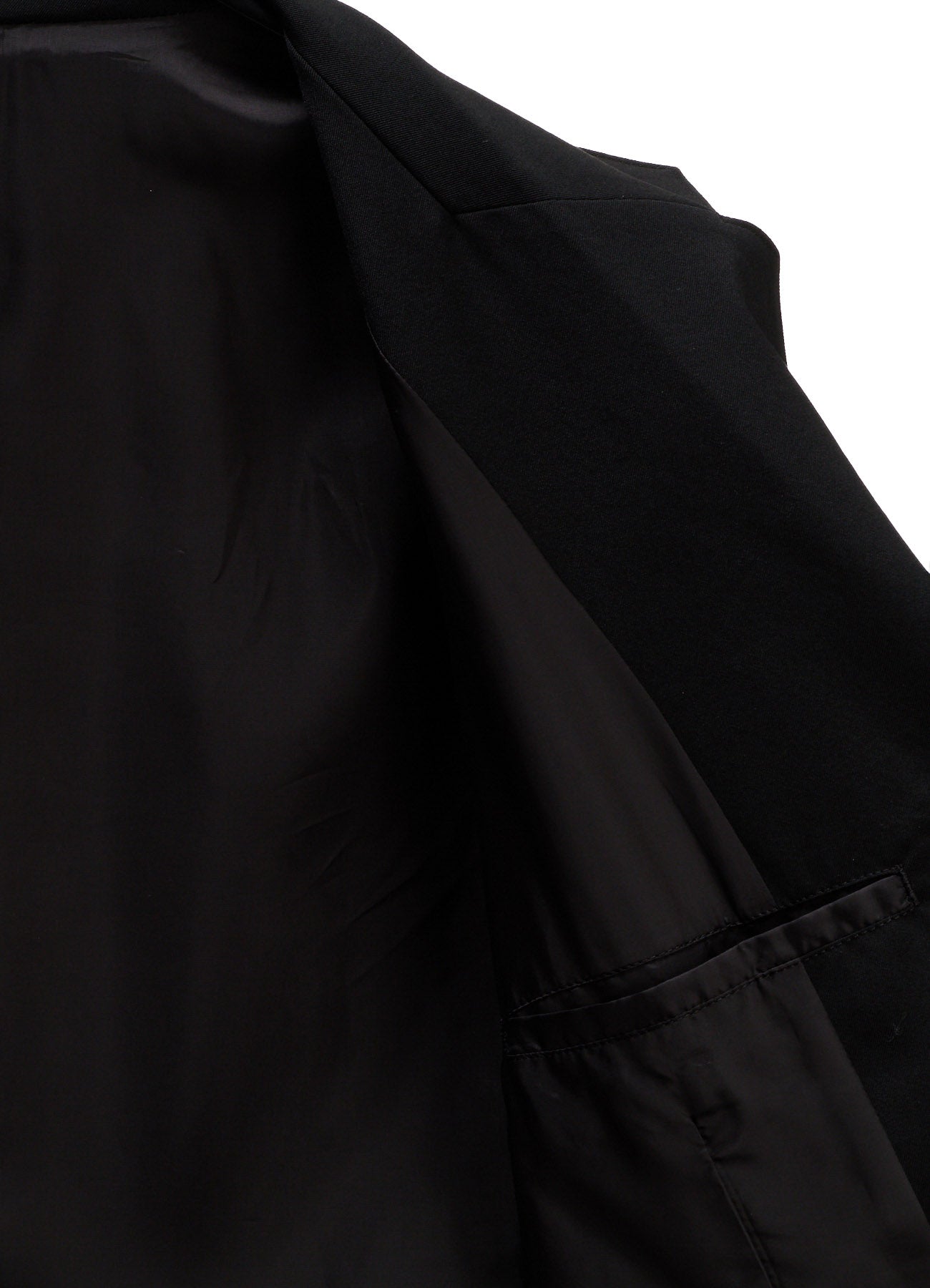 WOOL GABARDINE SIDE BELT JACKET