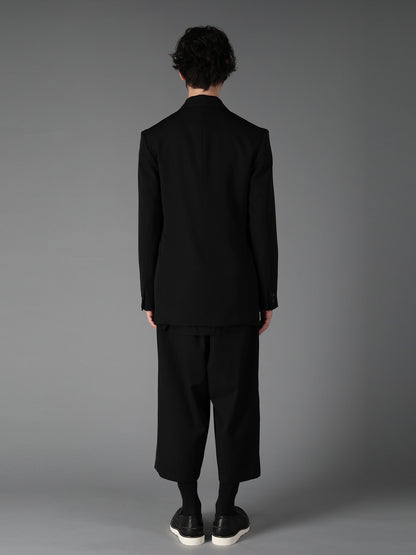 WOOL GABARDINE SIDE BELT JACKET