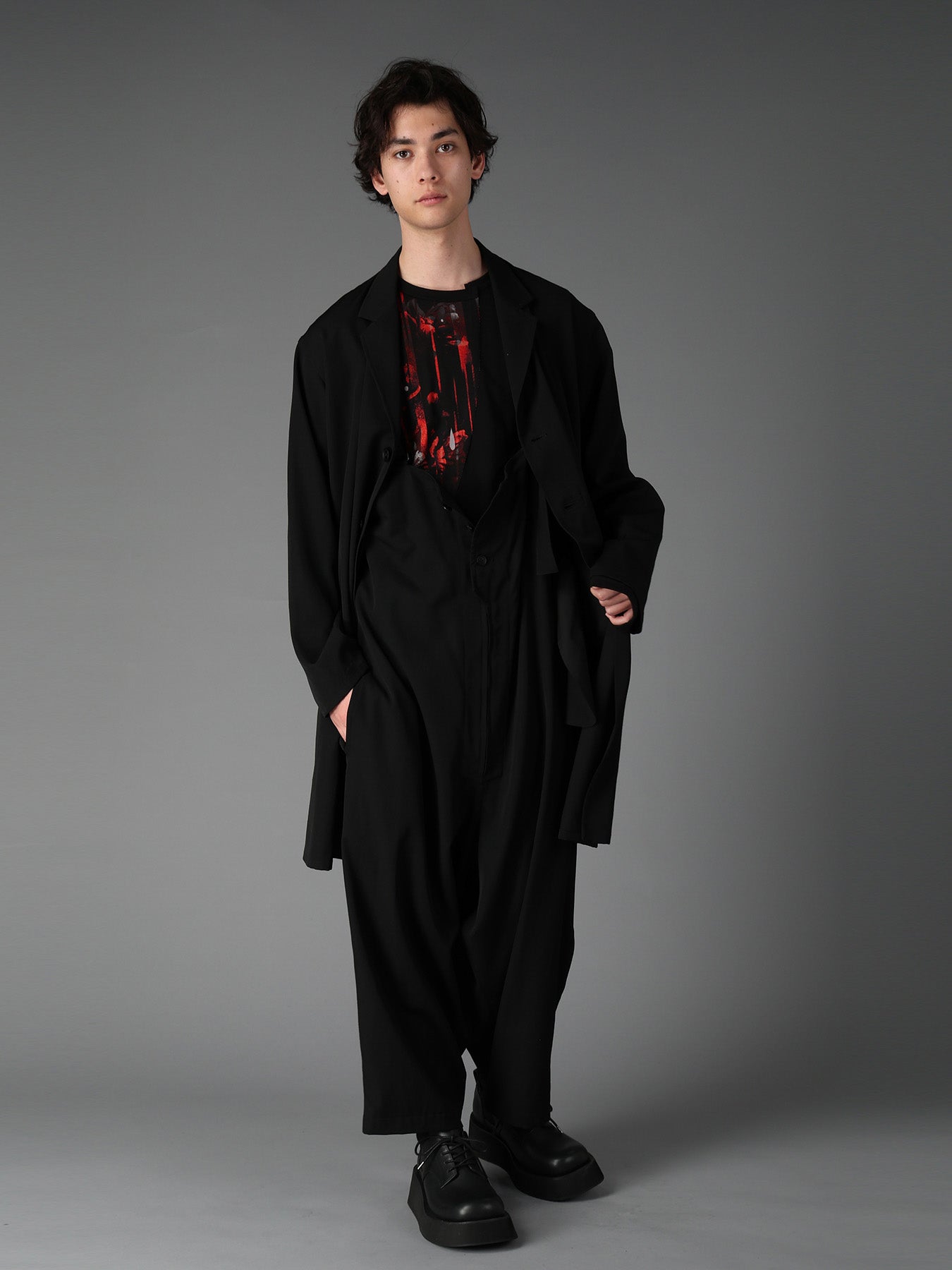 WOOL GABARDINE SHIRT JACKET