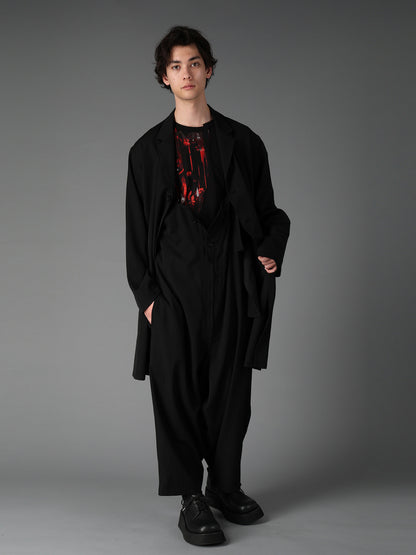 WOOL GABARDINE SHIRT JACKET