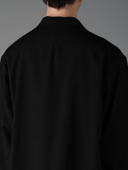 WOOL GABARDINE SHIRT JACKET