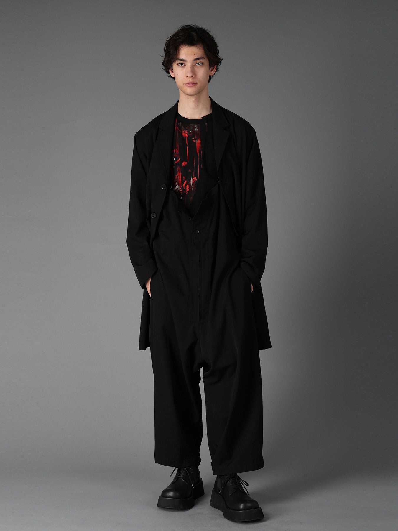 WOOL GABARDINE SHIRT JACKET