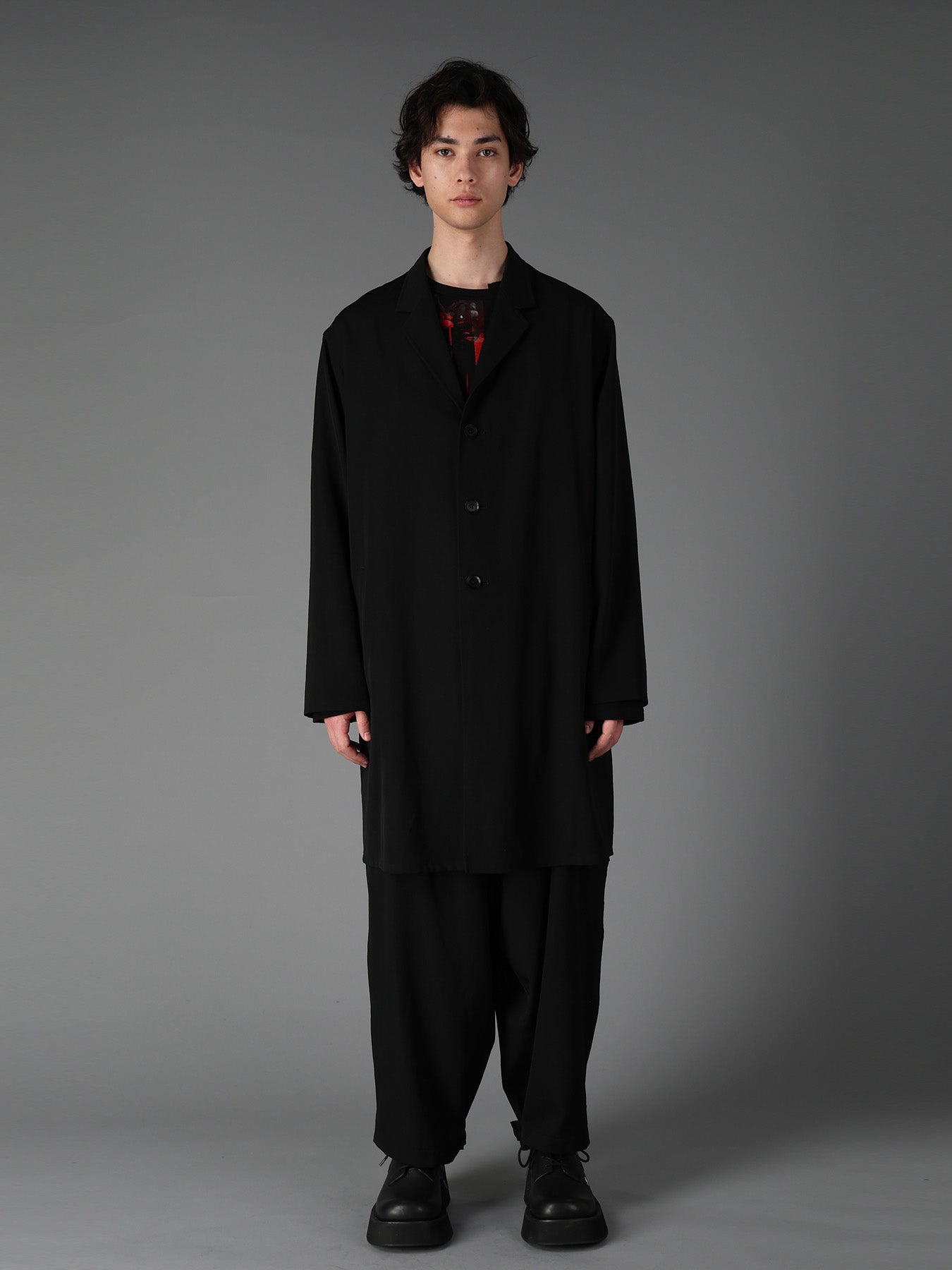 WOOL GABARDINE SHIRT JACKET