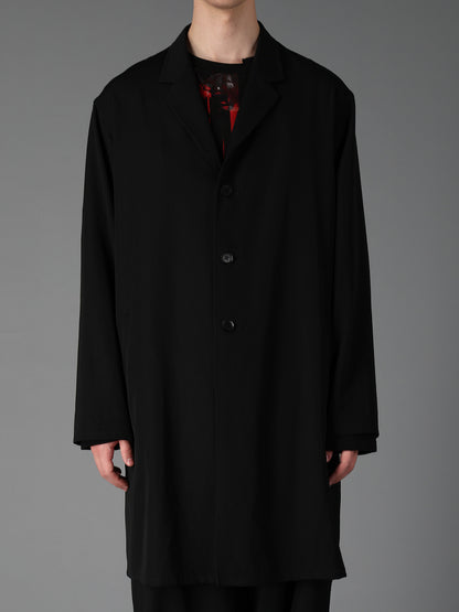 WOOL GABARDINE SHIRT JACKET
