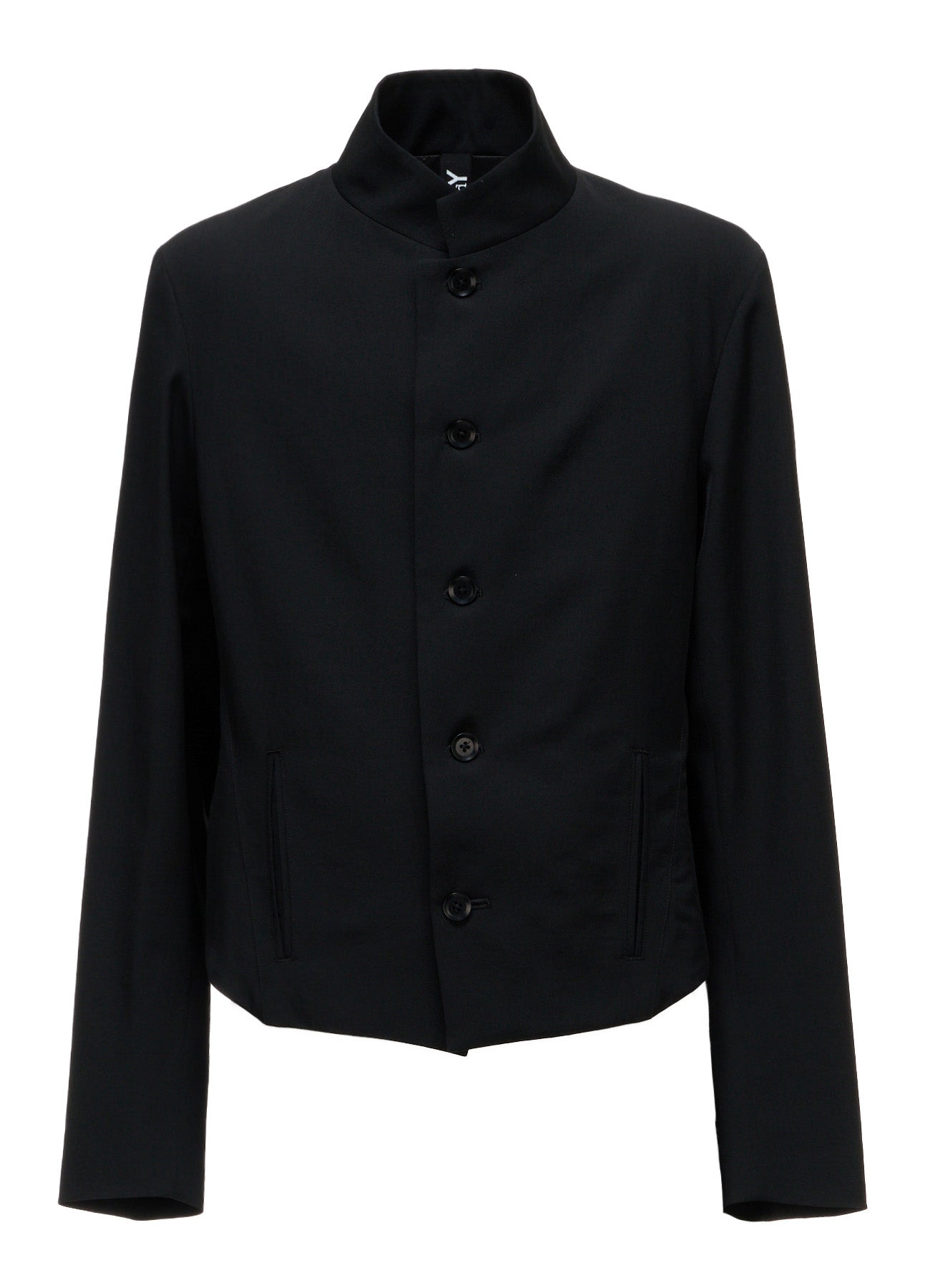 WOOL GABARDINE FRONT-DROP SHORT JACKET