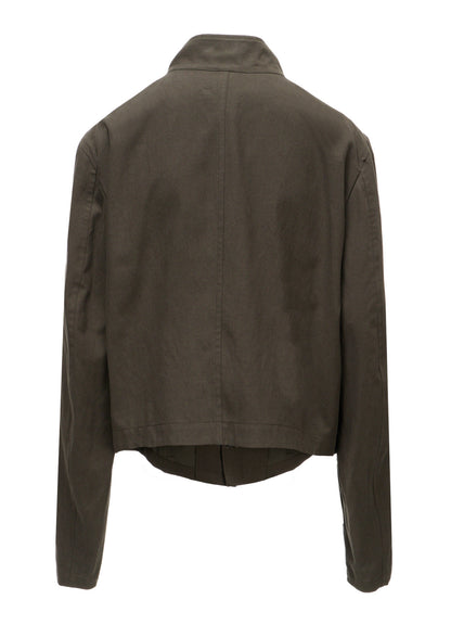 CELLULOSE COTTON BIO TWILL FRONT DROP SHORT JACKET