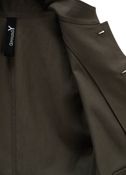 CELLULOSE COTTON BIO TWILL FRONT DROP SHORT JACKET