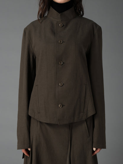 CELLULOSE COTTON BIO TWILL FRONT DROP SHORT JACKET