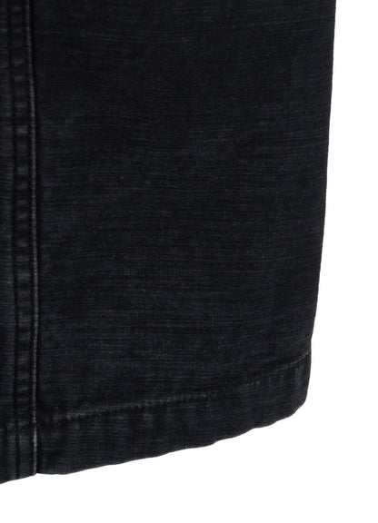 SULFUR DYED BACK SATIN PANEL ASYMMETRIC JACKET