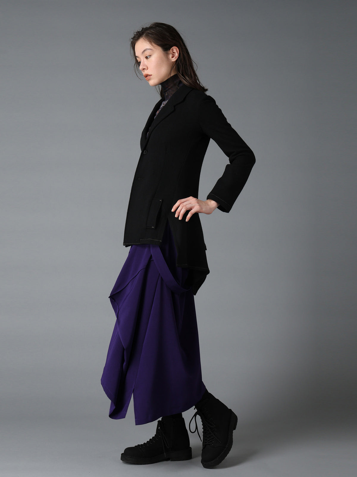 SOFT SPUN 1/14 JERSEY BACK FLARE JACKET
