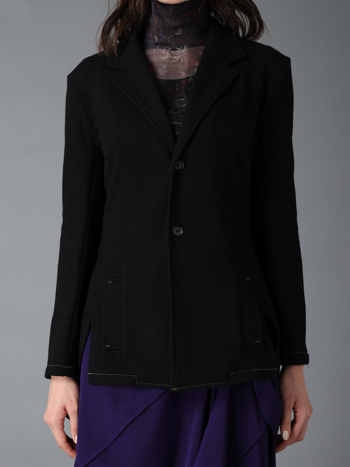 SOFT SPUN 1/14 JERSEY BACK FLARE JACKET
