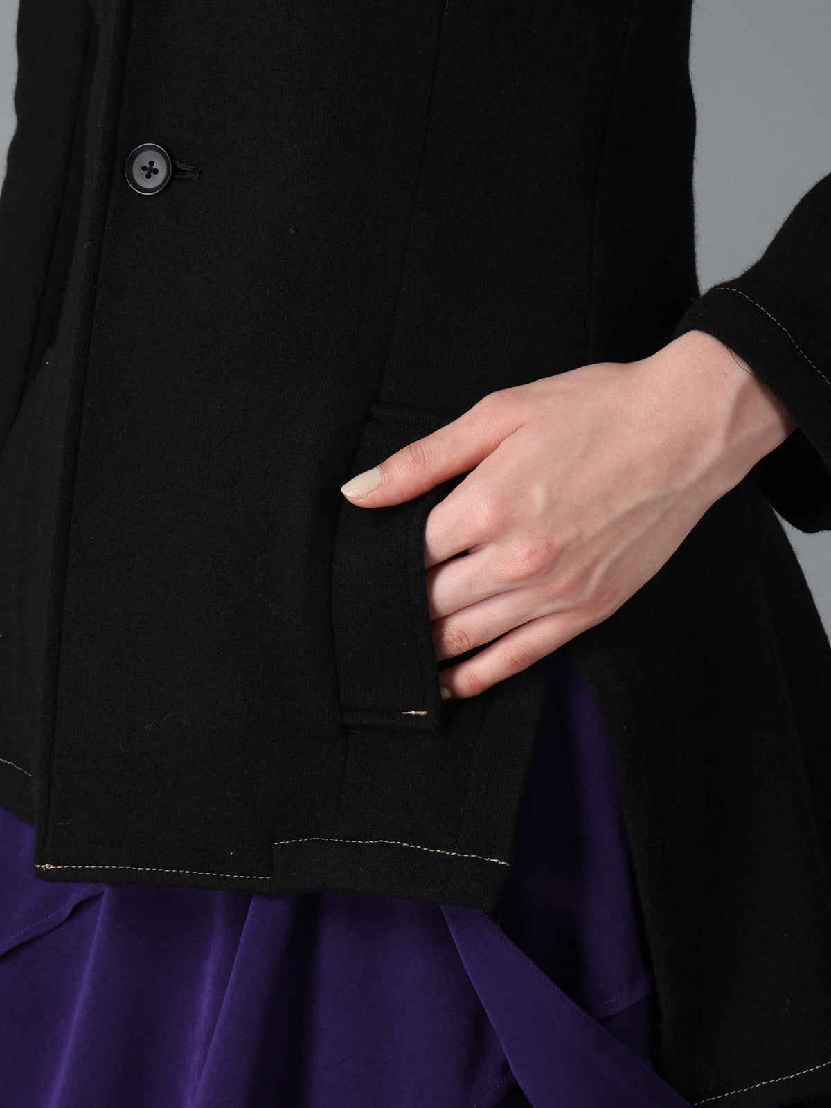 SOFT SPUN 1/14 JERSEY BACK FLARE JACKET