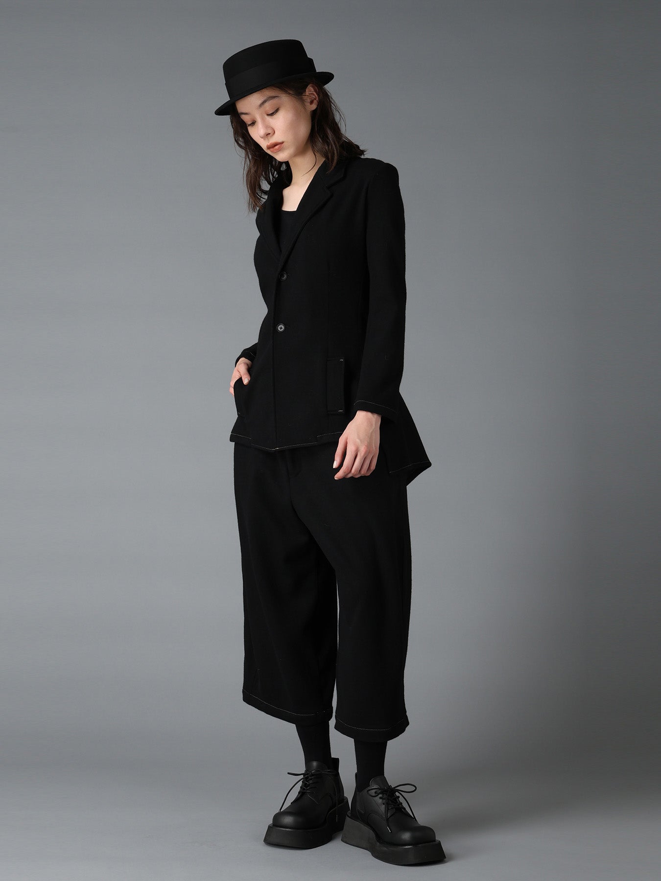 Y's 綿シフォンジャケット SOFT SPUN 1/14 JERSEY BACK FLARE JACKET – THE SHOP YOHJI YAMAMOTO