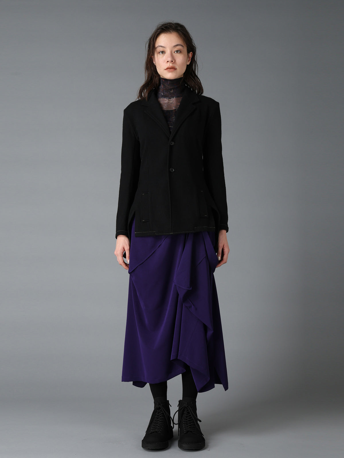SOFT SPUN 1/14 JERSEY BACK FLARE JACKET