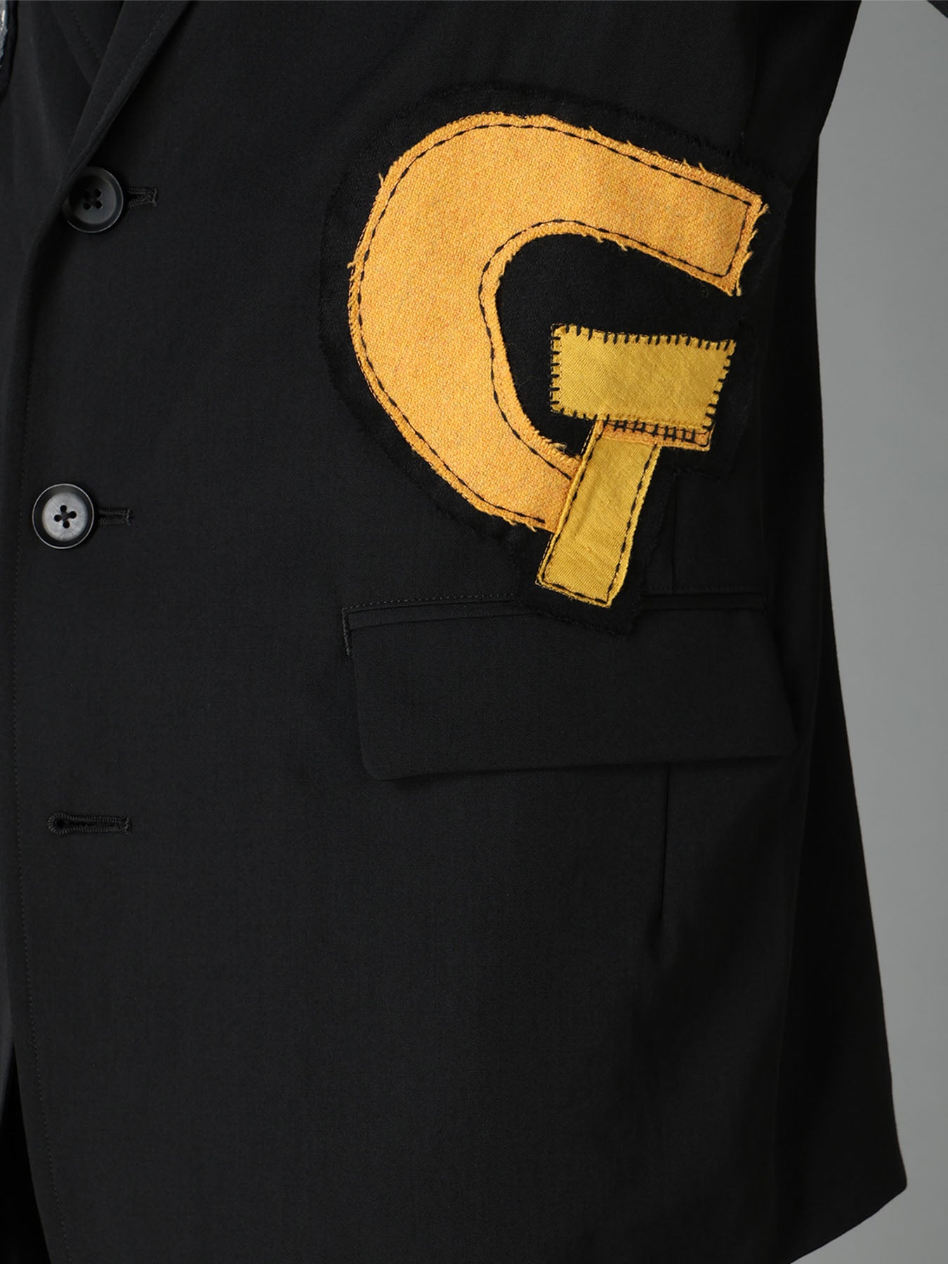 WOOL GABARDINE APPLIQUE JACKET