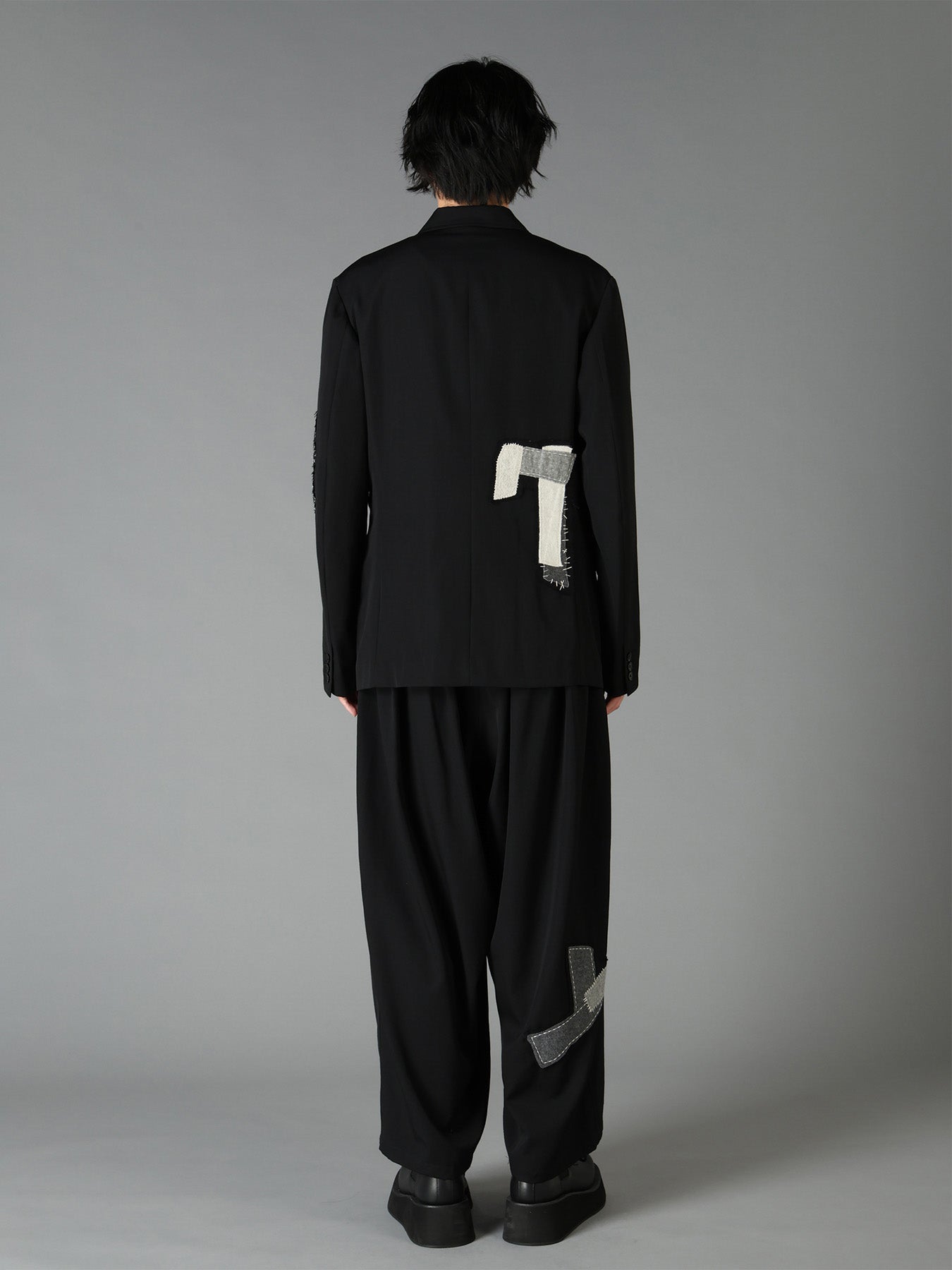WOOL GABARDINE APPLIQUE JACKET