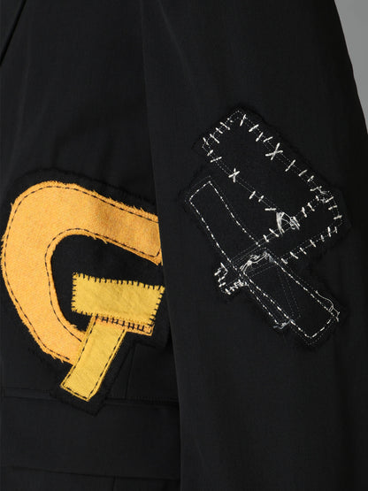 WOOL GABARDINE APPLIQUE JACKET