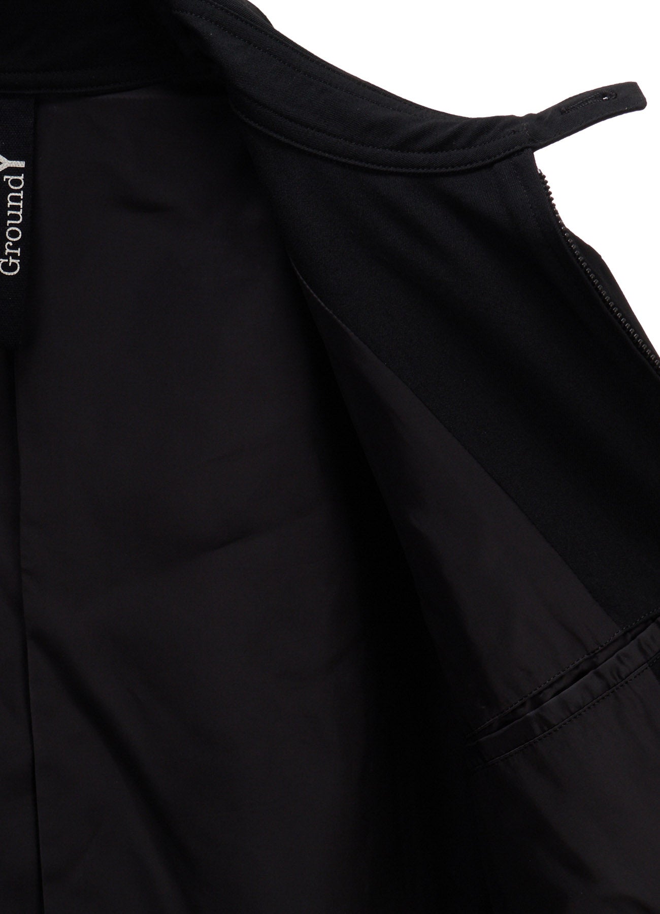 WOOL GABARDINE APPLIQUE ZIP JACKET