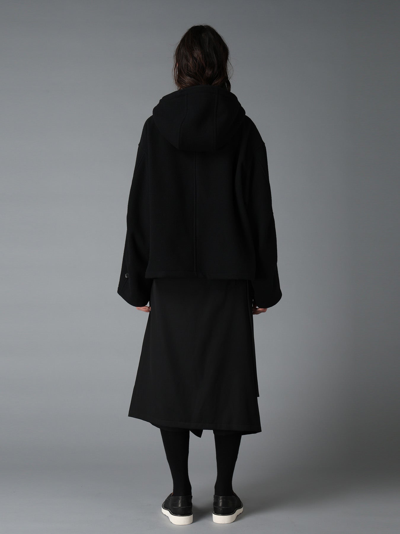 WOOL GABARDINE+VINTAGE NYLON HOODED BLOUSON – THE SHOP YOHJI YAMAMOTO