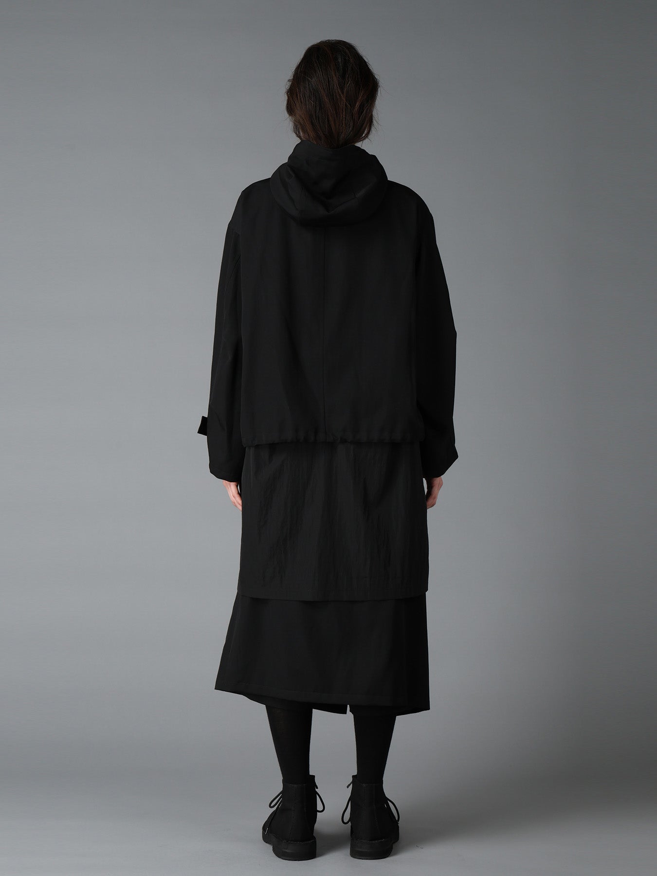 WOOL GABARDINE+VINTAGE NYLON HOODED BLOUSON – THE SHOP YOHJI YAMAMOTO