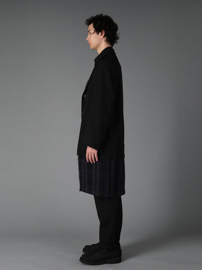 WOOL GABARDINE+C/W DARK PLAID WORK JACKET