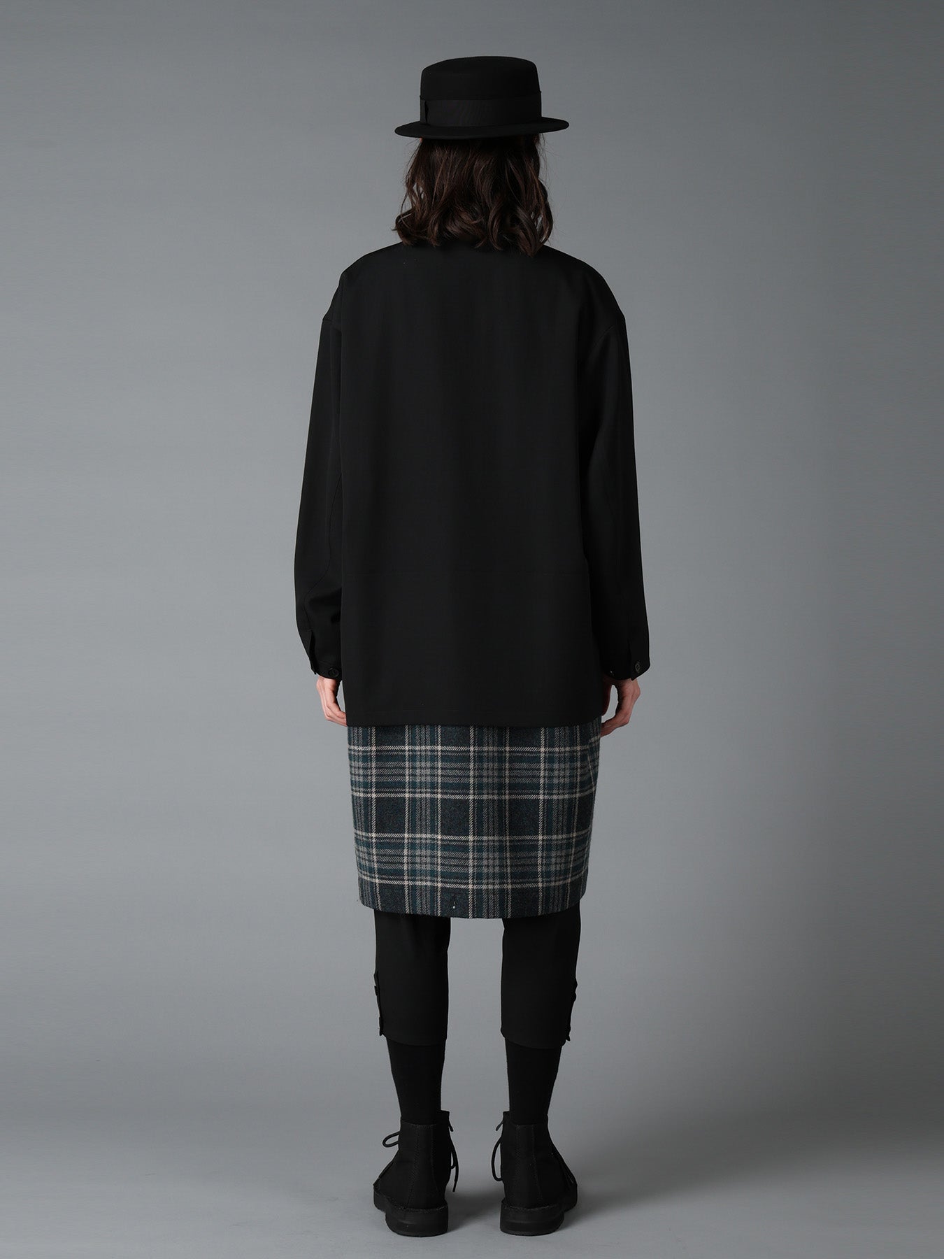 WOOL GABARDINE+BRITISH WOOL PLAID HUNTING JACKET – THE SHOP YOHJI