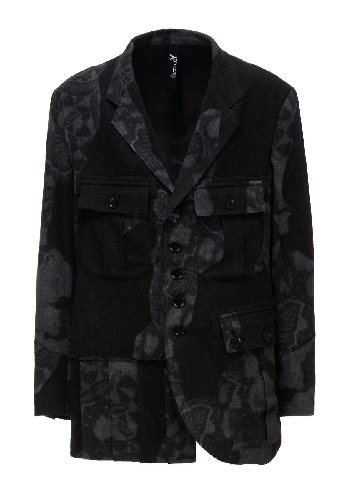 BATIK PATTERN SIDE PLEATED JACKET