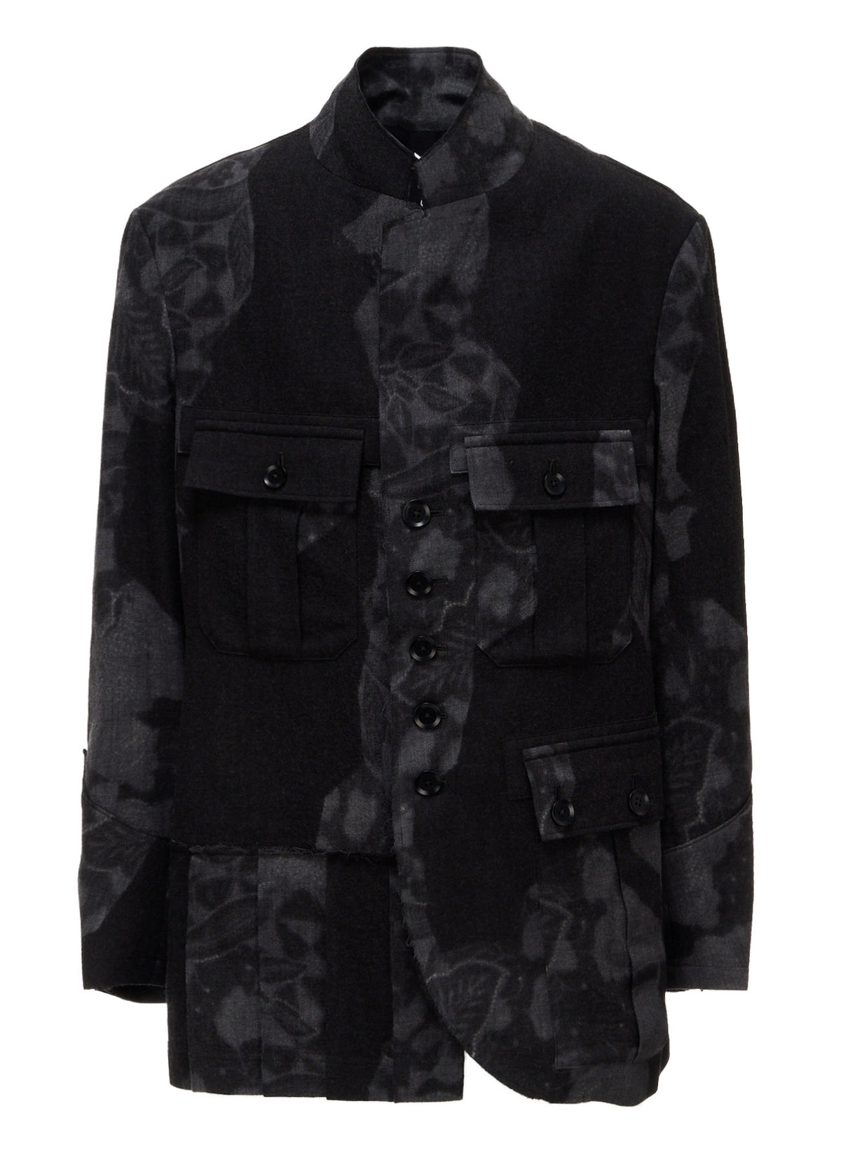 BATIK PATTERN SIDE PLEATED JACKET