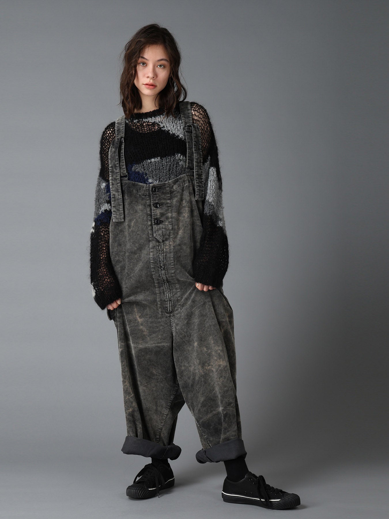 MOHAIR X BOUCLE INTARSIA KNIT PULLOVER – THE SHOP YOHJI YAMAMOTO