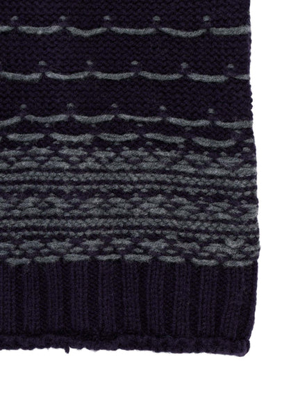 BULKY REVERSE JACQUARD BIG PULLOVER KNIT