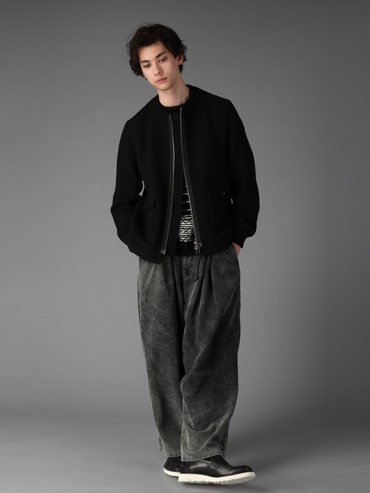 BULKY REVERSE JACQUARD BIG PULLOVER KNIT