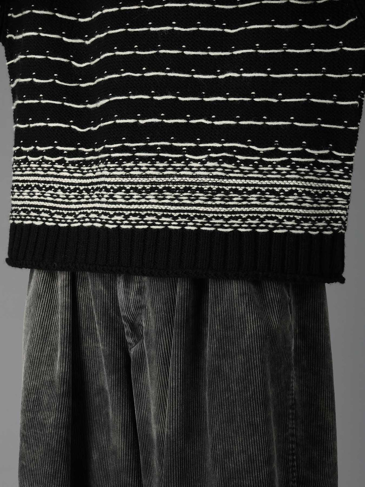 BULKY REVERSE JACQUARD BIG PULLOVER KNIT
