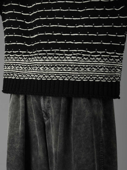 BULKY REVERSE JACQUARD BIG PULLOVER KNIT