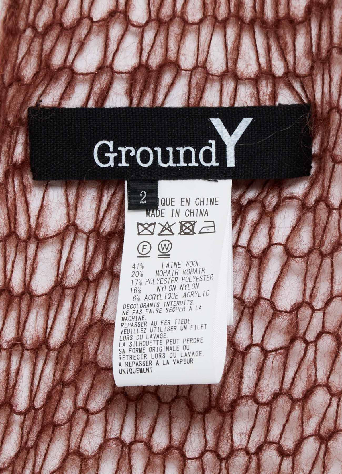 MOHAIR X BOUCLE INTARSIA KNIT SCARF