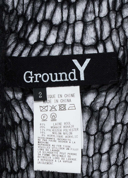 MOHAIR X BOUCLE INTARSIA KNIT SCARF
