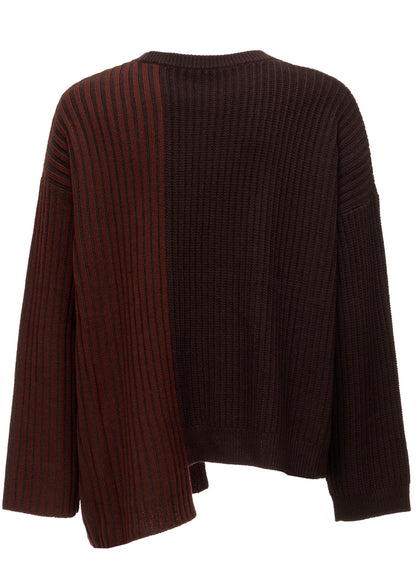 RIB X IRREGULAR LINKS PULLOVER